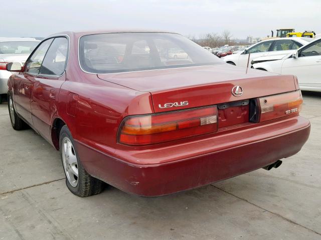 JT8GK13T5R0049646 - 1994 LEXUS ES 300 RED photo 3