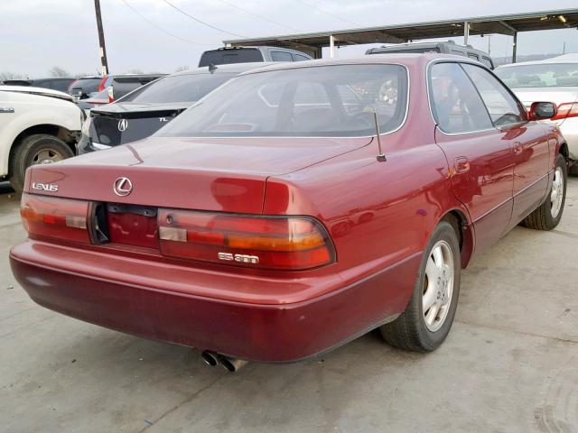 JT8GK13T5R0049646 - 1994 LEXUS ES 300 RED photo 4