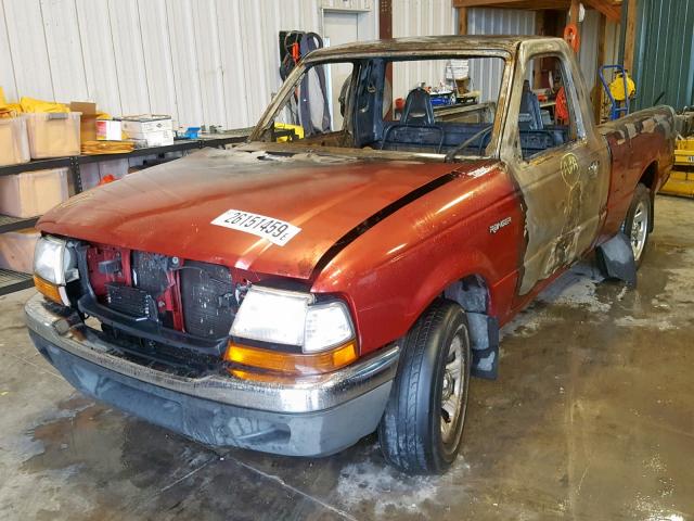 1FTYR10U5WPB35444 - 1998 FORD RANGER RED photo 2