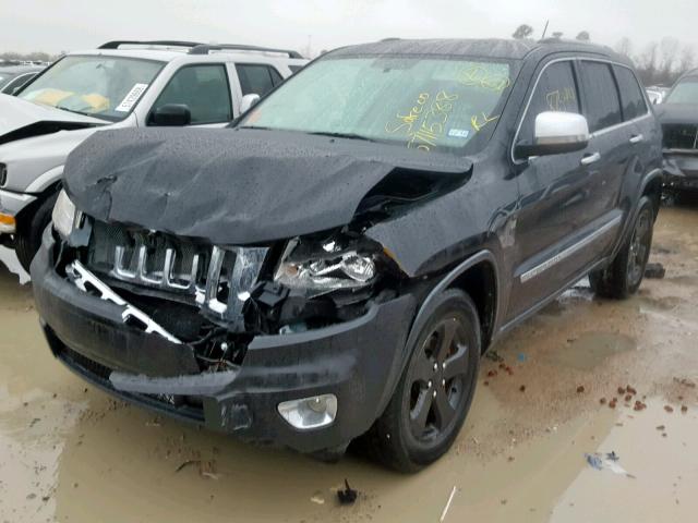 1C4RJEAT2DC508193 - 2013 JEEP GRAND CHER BLACK photo 2