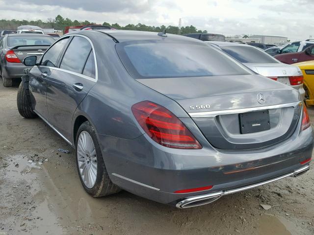 WDDUG8DB0JA368350 - 2018 MERCEDES-BENZ S 560 GRAY photo 3