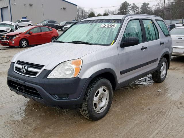 JHLRD68484C017285 - 2004 HONDA CR-V LX SILVER photo 2