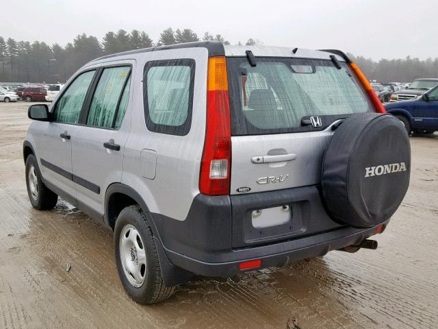 JHLRD68484C017285 - 2004 HONDA CR-V LX SILVER photo 3