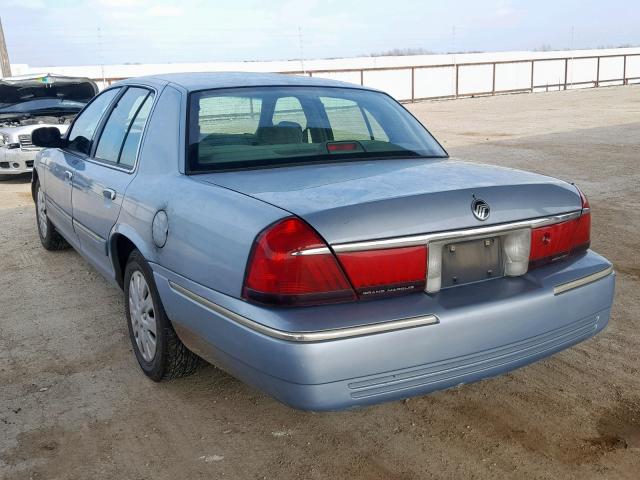 2MEFM74W4XX735421 - 1999 MERCURY GRAND MARQ BLUE photo 3