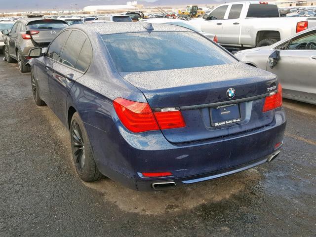 WBAKA8C53BCY36654 - 2011 BMW 750I BLUE photo 3