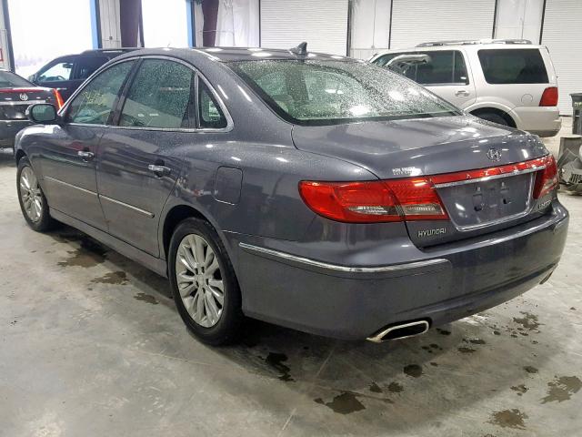 KMHFC4DF5BA559480 - 2011 HYUNDAI AZERA GLS GRAY photo 3