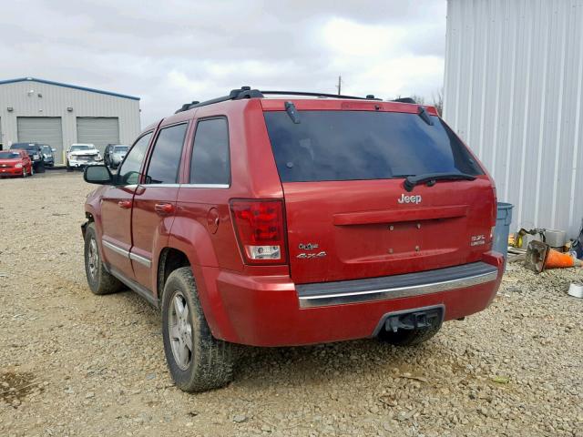 1J4HR58215C619654 - 2005 JEEP GRAND CHER BURGUNDY photo 3