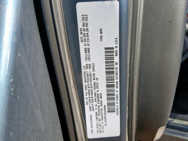 4S4BP67C854338894 - 2005 SUBARU LEGACY OUT BLUE photo 10