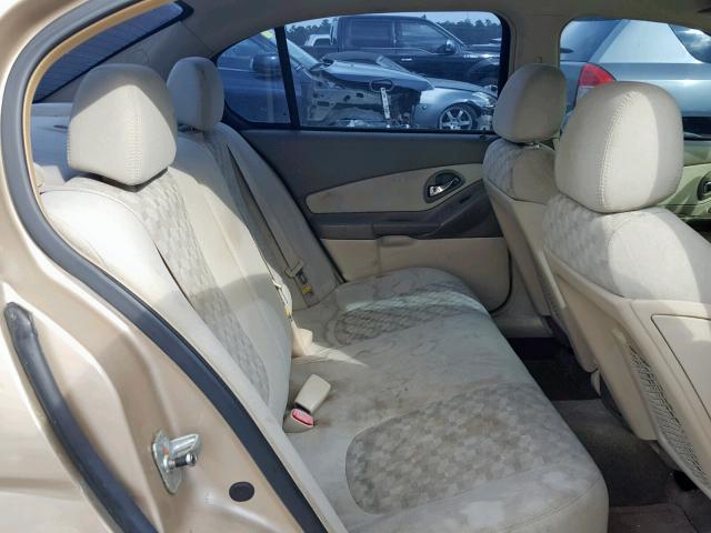 1G1ZT548X5F162212 - 2005 CHEVROLET MALIBU LS GOLD photo 6
