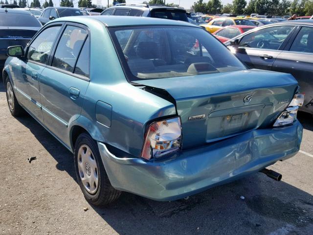 JM1BJ222210478860 - 2001 MAZDA PROTEGE DX GREEN photo 3