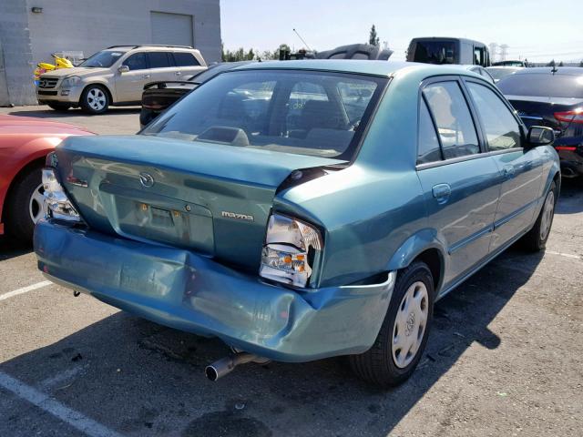 JM1BJ222210478860 - 2001 MAZDA PROTEGE DX GREEN photo 4