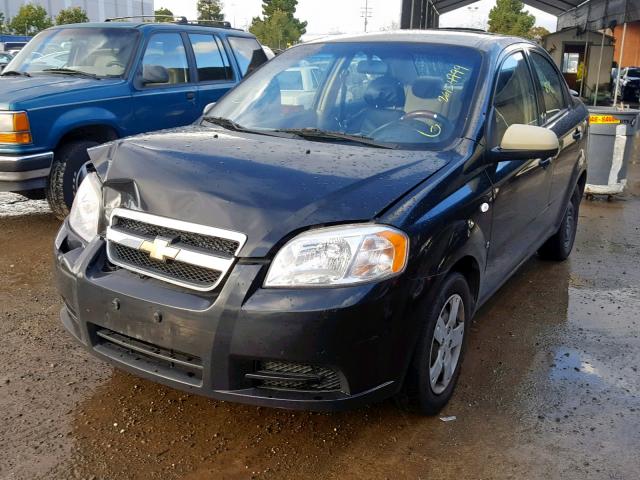 KL1TD56648B130297 - 2008 CHEVROLET AVEO BASE შავი ფოტო 2