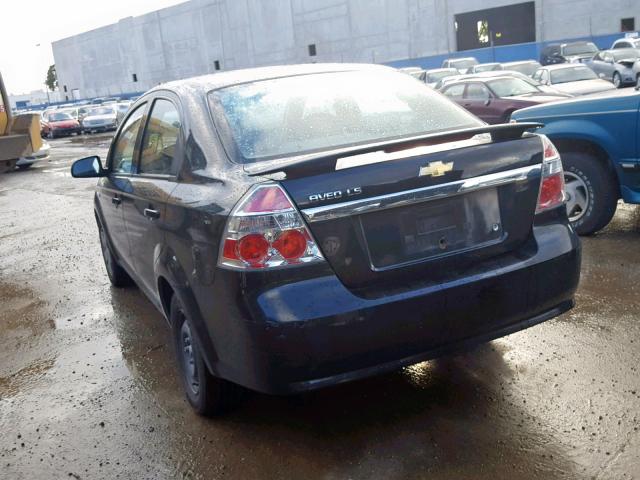 KL1TD56648B130297 - 2008 CHEVROLET AVEO BASE შავი ფოტო 3
