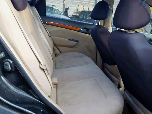 KL1TD56648B130297 - 2008 CHEVROLET AVEO BASE შავი ფოტო 6