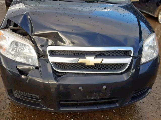 KL1TD56648B130297 - 2008 CHEVROLET AVEO BASE შავი ფოტო 9