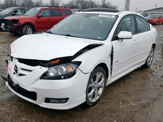 JM1BK323581835187 - 2008 MAZDA 3 S WHITE photo 2