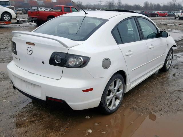 JM1BK323581835187 - 2008 MAZDA 3 S WHITE photo 4