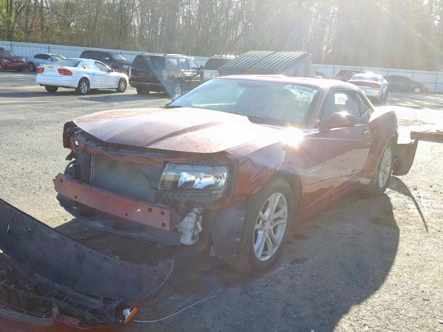 2G1FA1E30E9207817 - 2014 CHEVROLET CAMARO LS RED photo 2