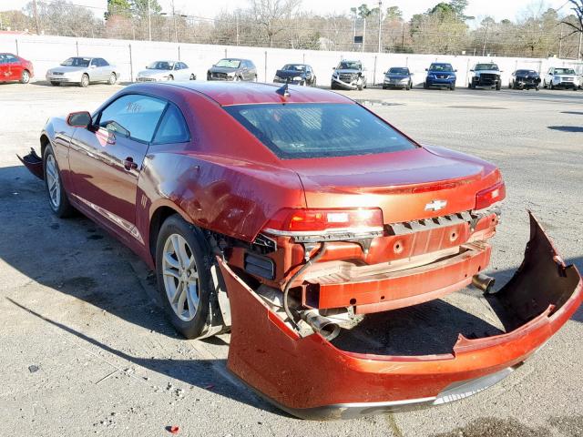 2G1FA1E30E9207817 - 2014 CHEVROLET CAMARO LS RED photo 3