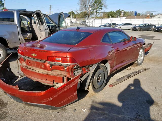 2G1FA1E30E9207817 - 2014 CHEVROLET CAMARO LS RED photo 4