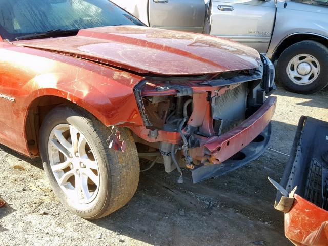 2G1FA1E30E9207817 - 2014 CHEVROLET CAMARO LS RED photo 9