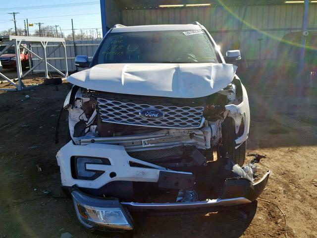 1FM5K8HT4HGD88247 - 2017 FORD EXPLORER P WHITE photo 9