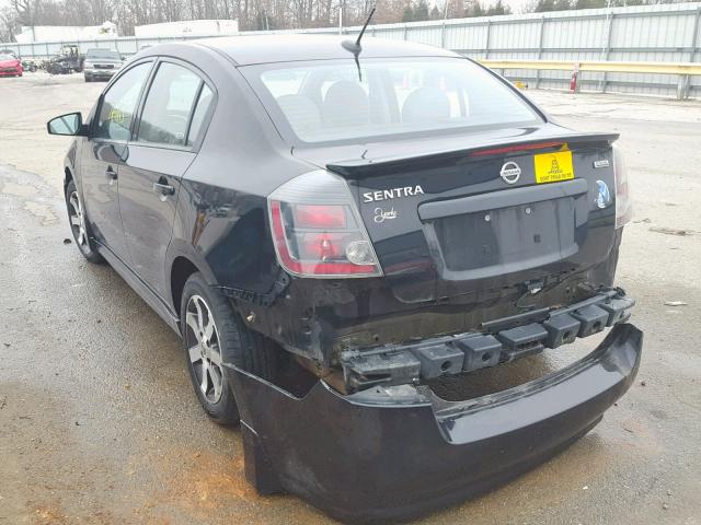 3N1AB6APXCL776269 - 2012 NISSAN SENTRA 2.0 BLACK photo 3