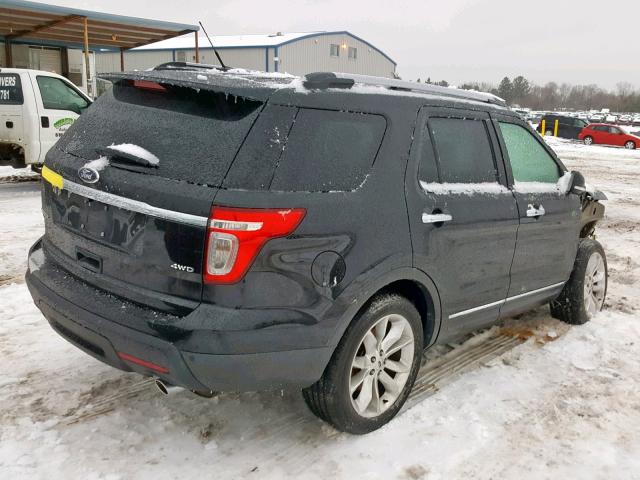 1FM5K8F89DGA65093 - 2013 FORD EXPLORER L BLACK photo 4