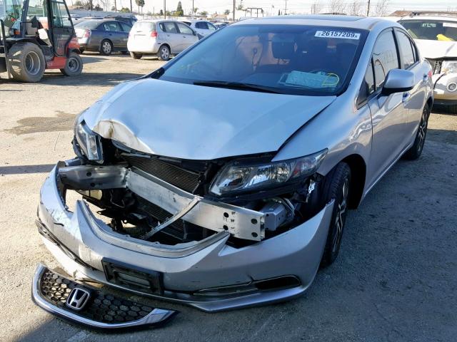 19XFB2F90DE276486 - 2013 HONDA CIVIC EXL SILVER photo 2