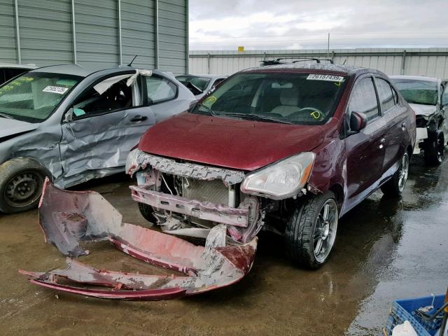 ML32F3FJ2HHF05582 - 2017 MITSUBISHI MIRAGE G4 Марун фото 2