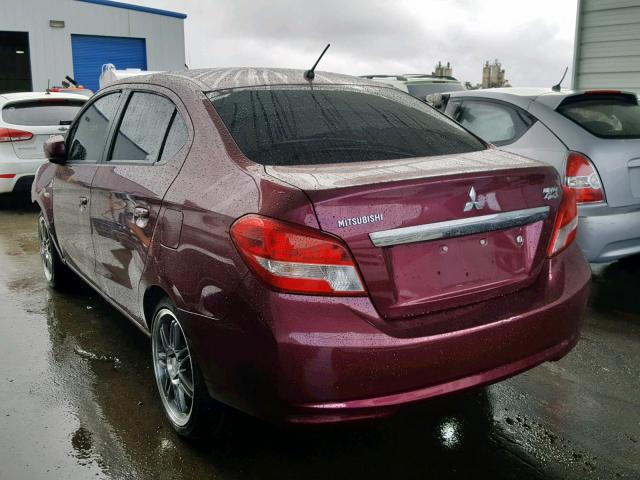 ML32F3FJ2HHF05582 - 2017 MITSUBISHI MIRAGE G4 Марун фото 3