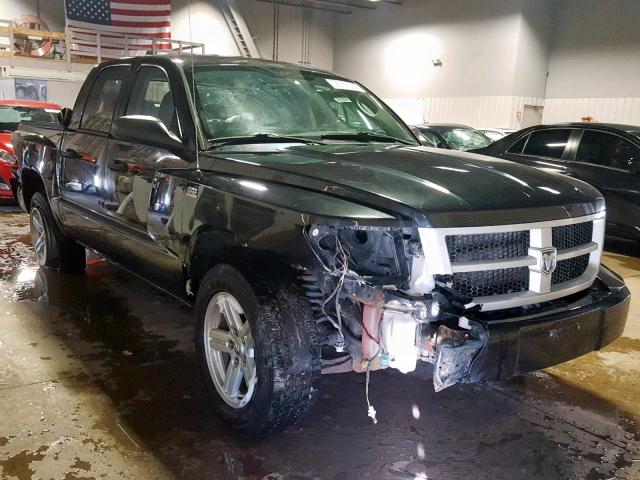 1D7CW3GPXAS264872 - 2010 DODGE DAKOTA SXT BLACK photo 1