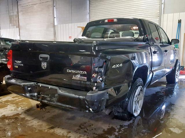 1D7CW3GPXAS264872 - 2010 DODGE DAKOTA SXT BLACK photo 4