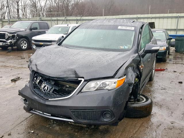 5J8TB4H39FL002948 - 2015 ACURA RDX GRAY photo 2