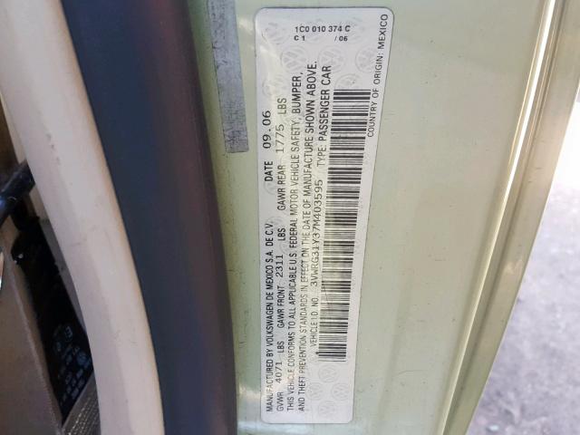 3VWRG31Y37M403595 - 2007 VOLKSWAGEN NEW BEETLE Yaşıl foto 10