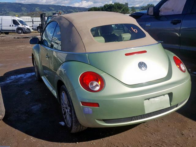 3VWRG31Y37M403595 - 2007 VOLKSWAGEN NEW BEETLE Yaşıl foto 3