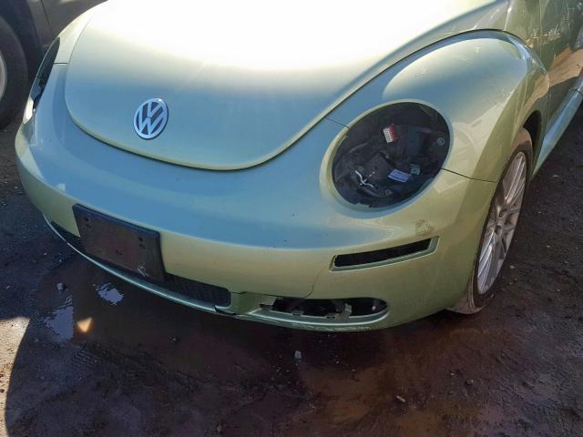 3VWRG31Y37M403595 - 2007 VOLKSWAGEN NEW BEETLE Yaşıl foto 9
