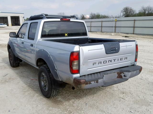 1N6ED27T31C386397 - 2001 NISSAN FRONTIER C SILVER photo 3