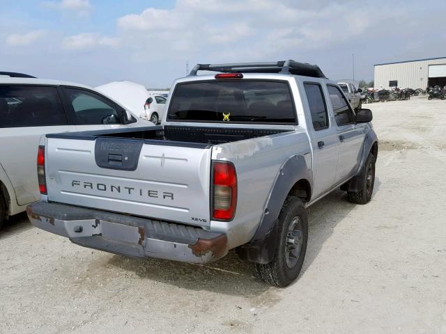 1N6ED27T31C386397 - 2001 NISSAN FRONTIER C SILVER photo 4