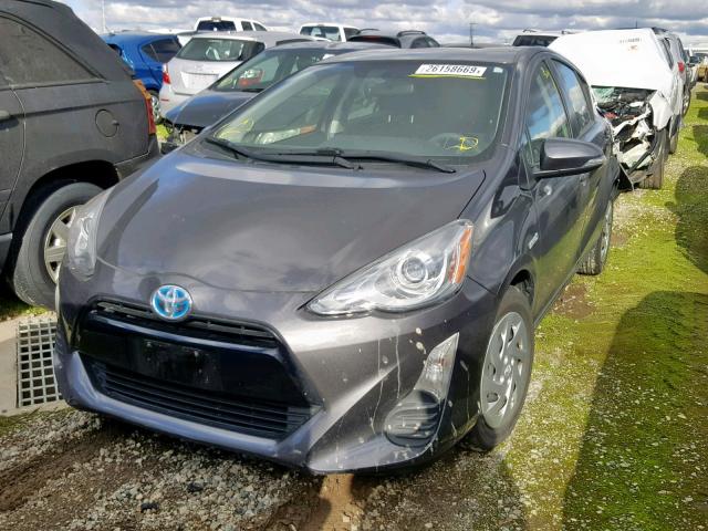 JTDKDTB31G1129651 - 2016 TOYOTA PRIUS C CHARCOAL photo 2