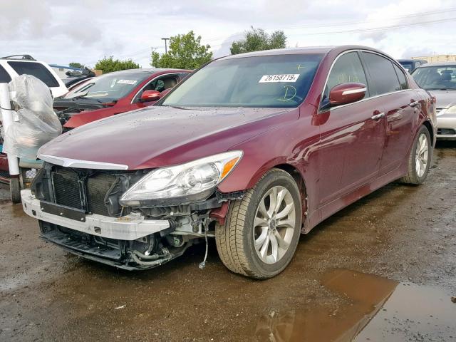 KMHGC4DD4CU185804 - 2012 HYUNDAI GENESIS 3. BURGUNDY photo 2