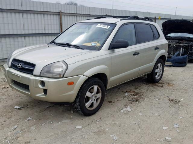 KM8JM12B36U307169 - 2006 HYUNDAI TUCSON GL GOLD photo 2