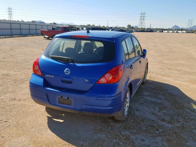 3N1BC13E08L401465 - 2008 NISSAN VERSA S BLUE photo 4