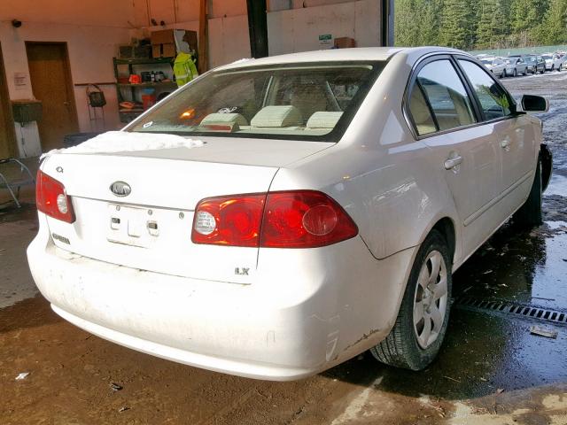 KNAGE123385196492 - 2008 KIA OPTIMA WHITE photo 4