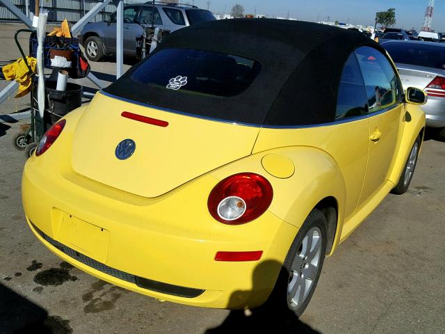 3VWRG31Y17M421268 - 2007 VOLKSWAGEN NEW BEETLE Gelb Foto 4