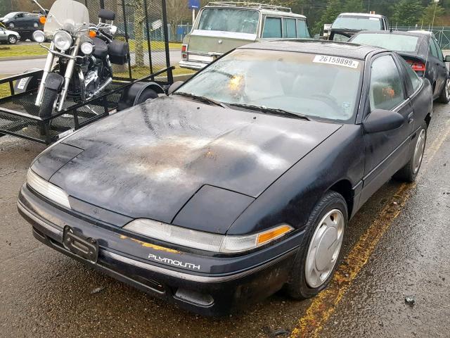 4P3CS44UXME077221 - 1991 PLYMOUTH LASER RS BLACK photo 2