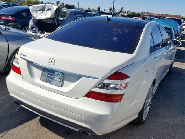 WDDNG71X88A193502 - 2008 MERCEDES-BENZ S 550 WHITE photo 4