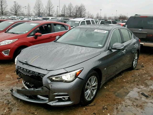 JN1BV7AR6EM707798 - 2014 INFINITI Q50 BASE GRAY photo 2