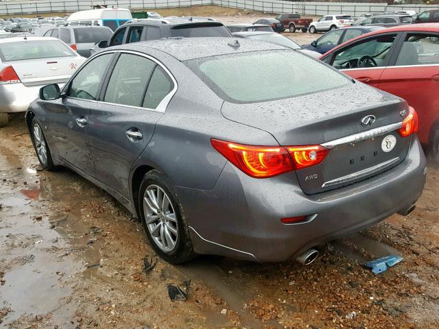 JN1BV7AR6EM707798 - 2014 INFINITI Q50 BASE GRAY photo 3