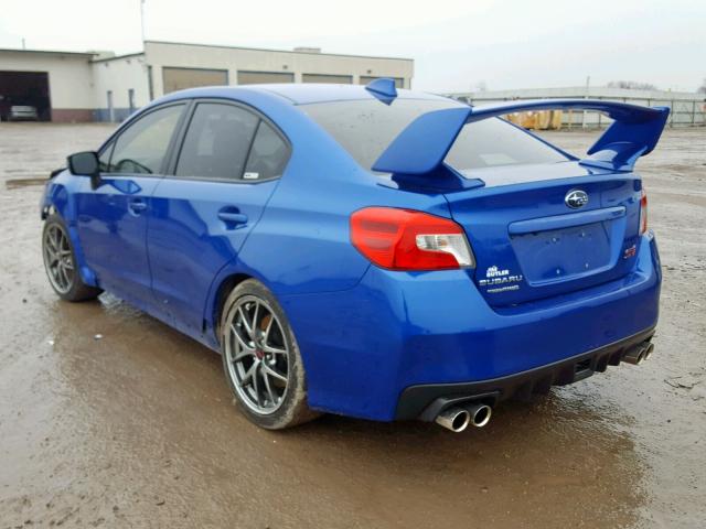 JF1VA2S69F9800273 - 2015 SUBARU WRX STI BLUE photo 3